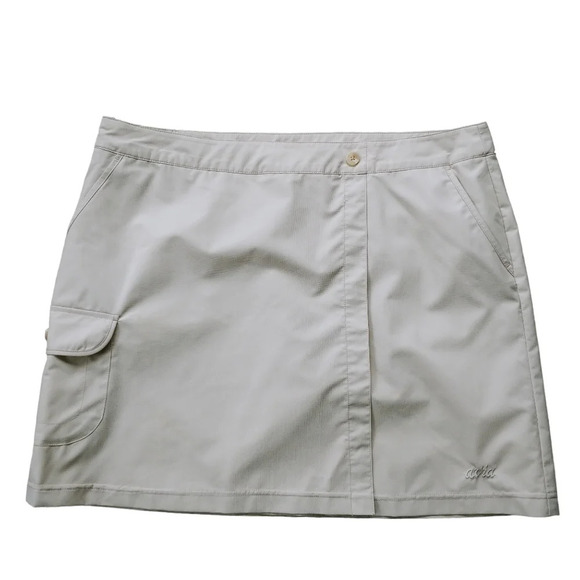 Avia Sports Athletic Athleisure Skort, Tan, L - Picture 1 of 8